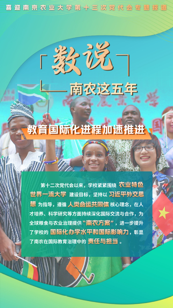 党代会专题｜数说南农这5年：教育国际化进程加速推进